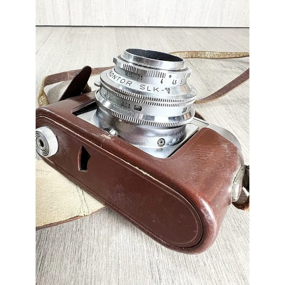Vintage 1950s Voigtlander Vitomatic II West Germany Camera With Case Untested
